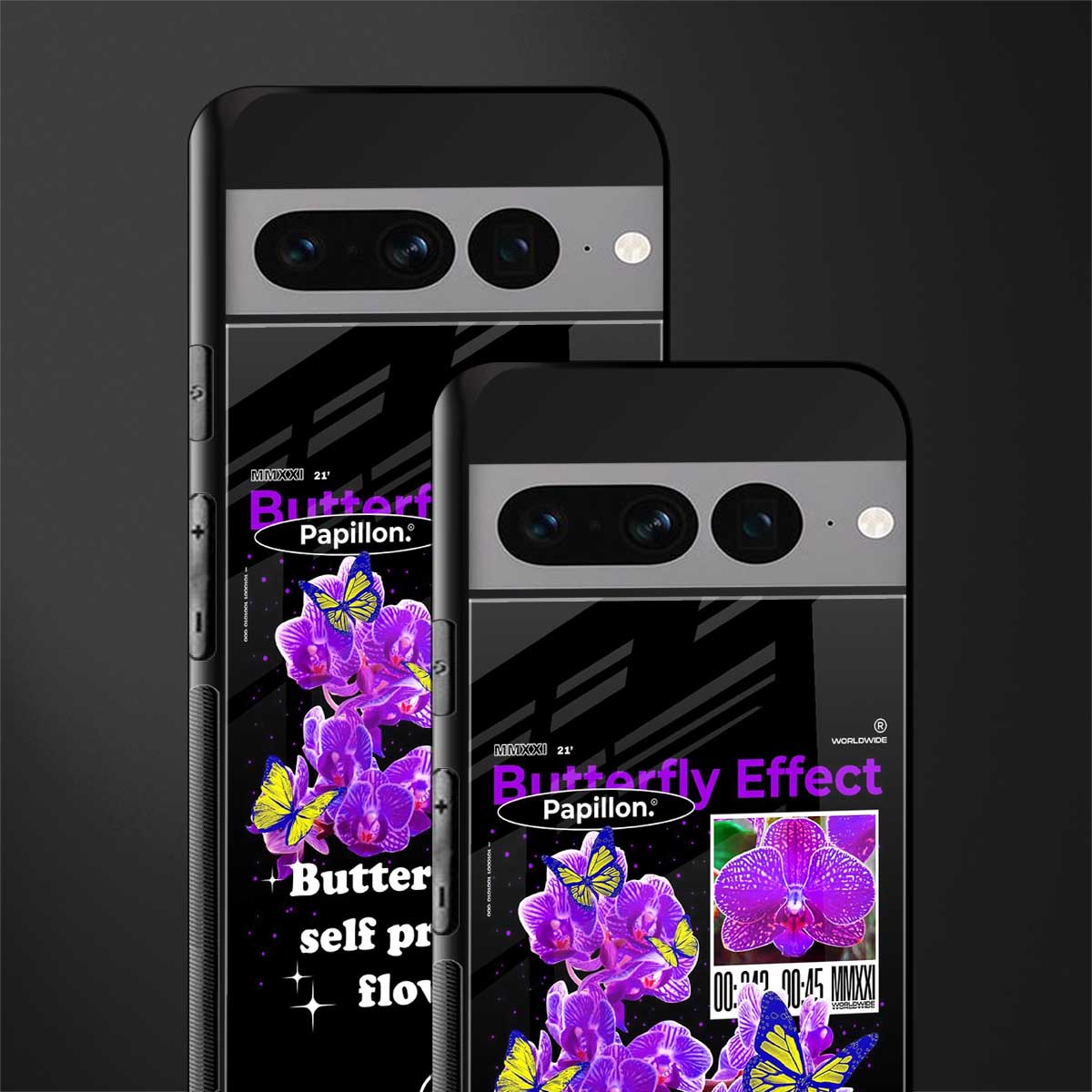 butterfly effect back phone cover | glass case for google pixel 7 pro