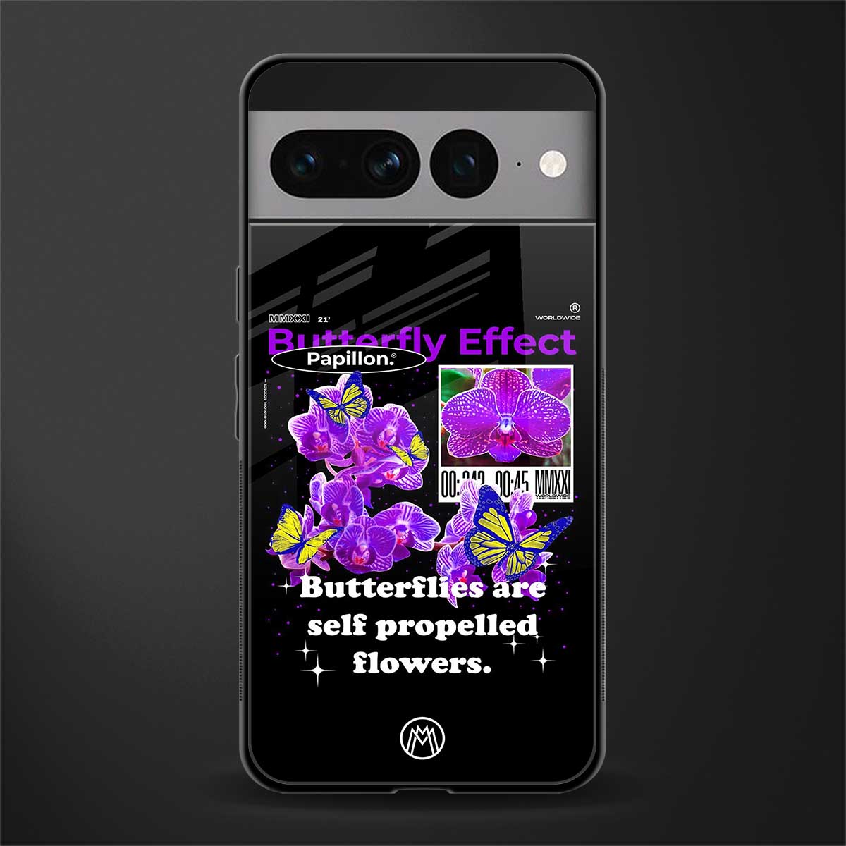 butterfly effect back phone cover | glass case for google pixel 7 pro