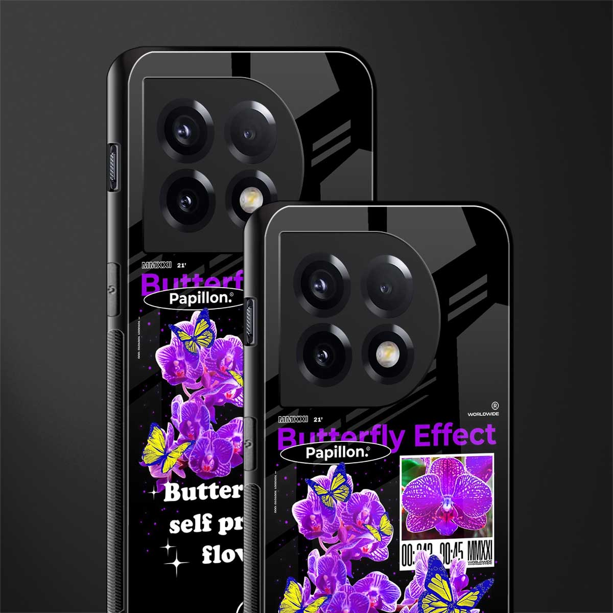 butterfly effect back phone cover | glass case for oneplus 11
