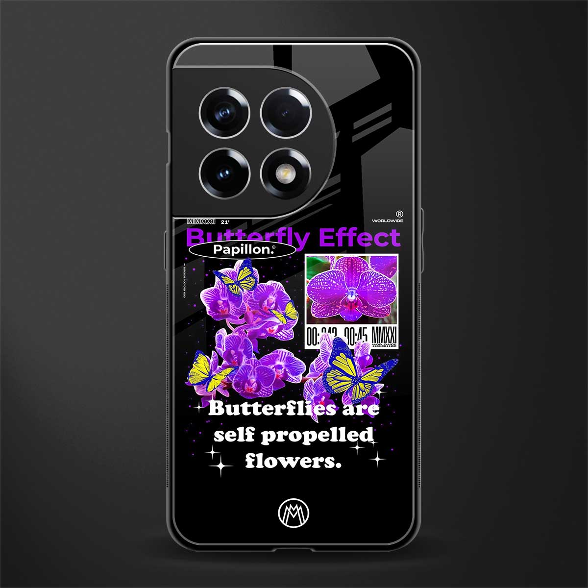 butterfly effect back phone cover | glass case for oneplus 11r