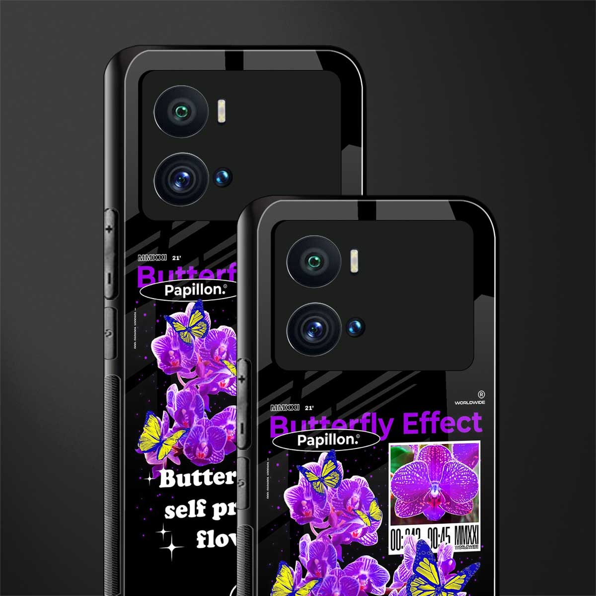 butterfly effect back phone cover | glass case for iQOO 9 Pro