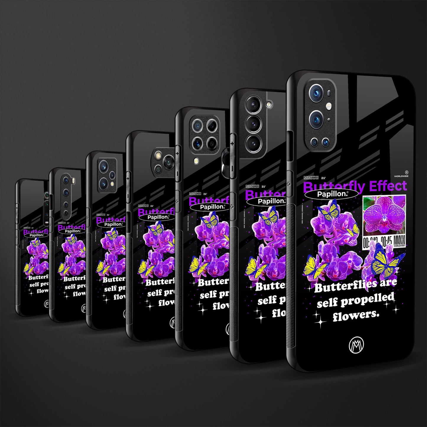 butterfly effect back phone cover | glass case for vivo v27 pro 5g