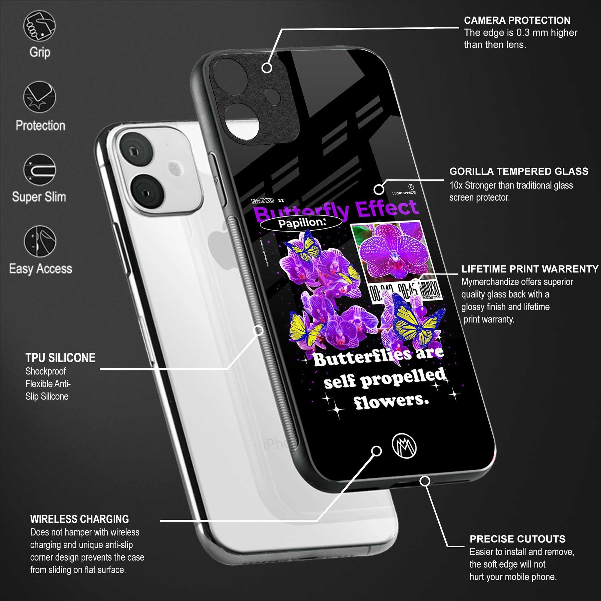 butterfly effect glass case for iphone 12 mini image-4