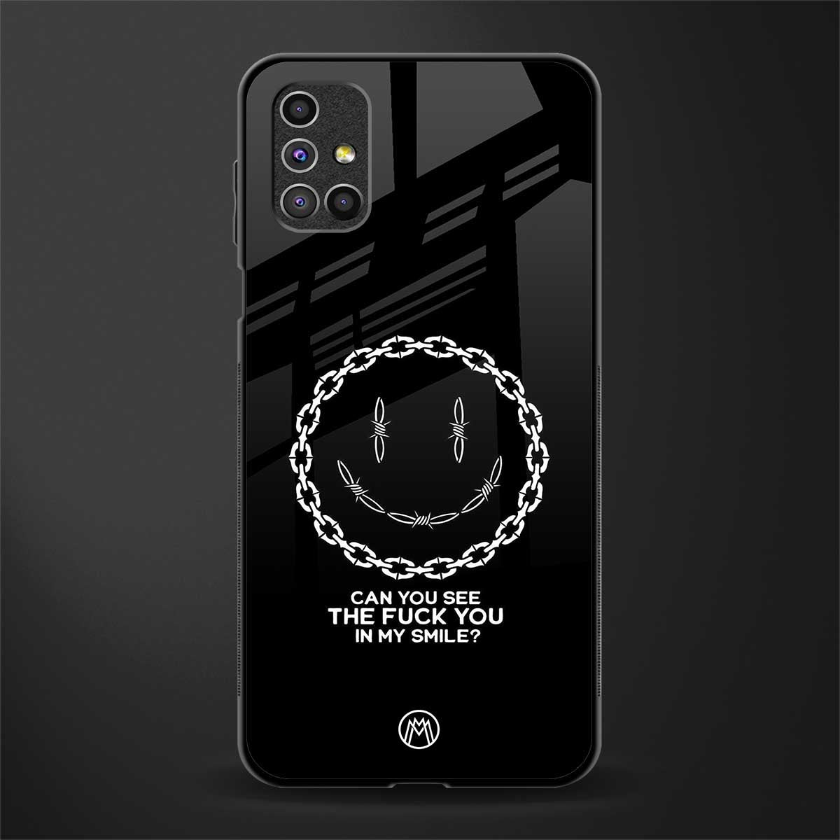 buzz off glass case for samsung galaxy m31s image