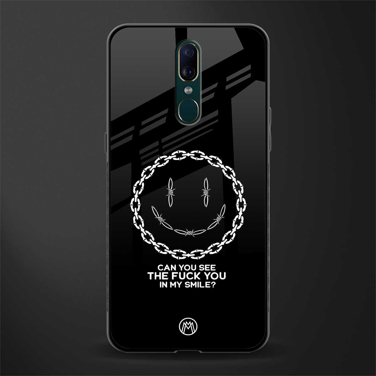 buzz off glass case for oppo a9 image