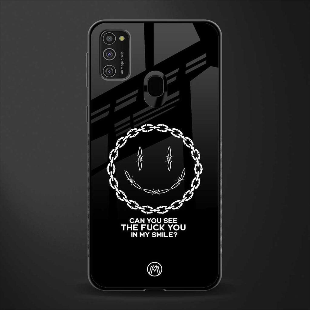 buzz off glass case for samsung galaxy m21 image