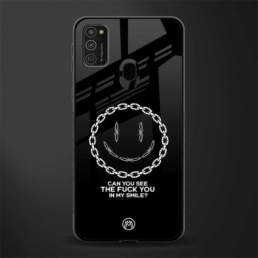 buzz off glass case for samsung galaxy m21 image