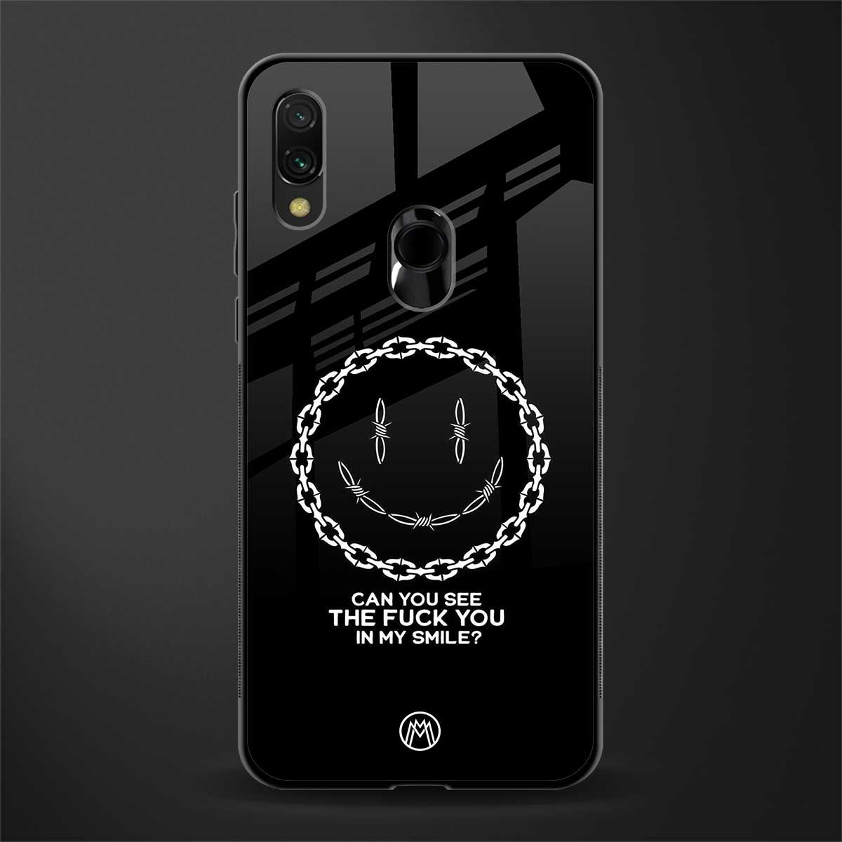 buzz off glass case for redmi 7redmi y3 image