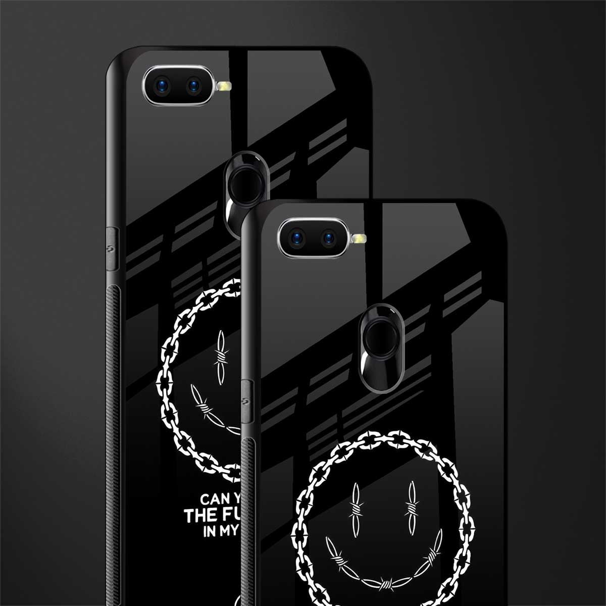 buzz off glass case for oppo a7 image-2