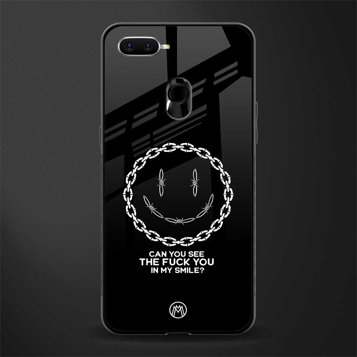 buzz off glass case for oppo a7 image