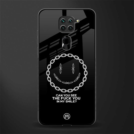 buzz off glass case for redmi note 9 image