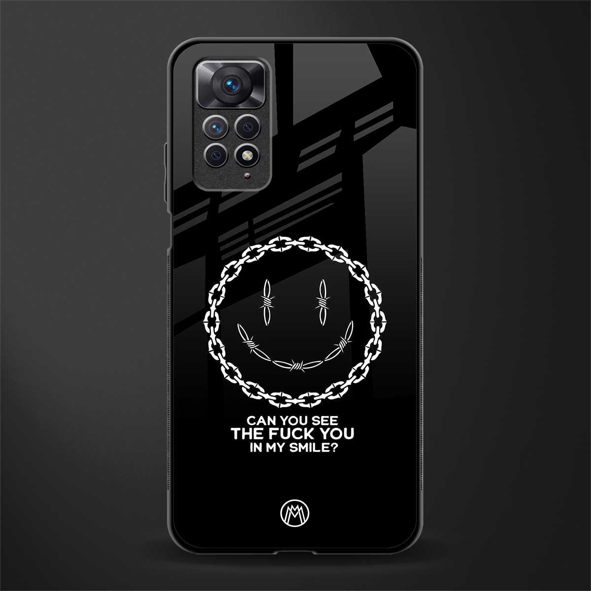 buzz off glass case for redmi note 11 image