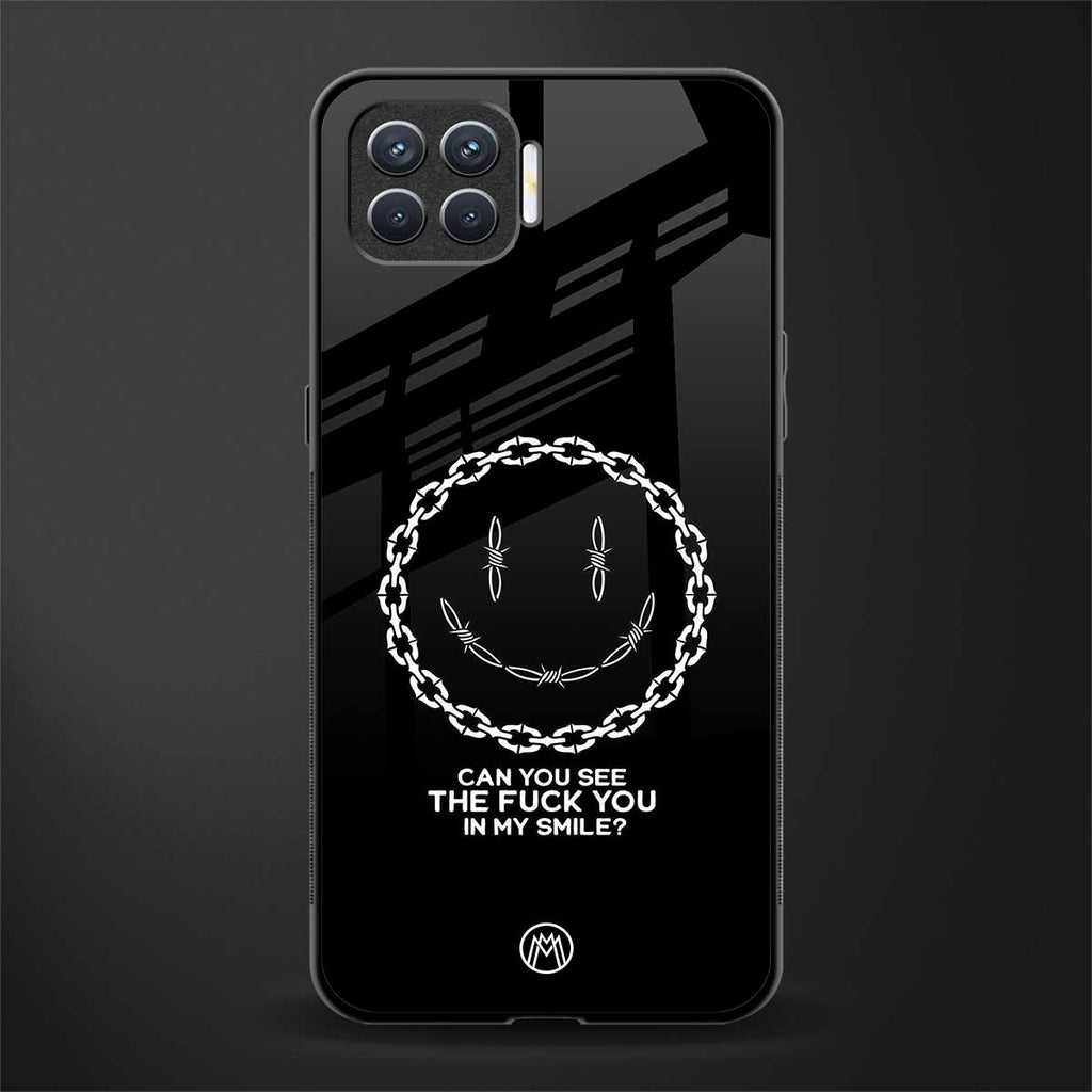 buzz off glass case for oppo f17 image