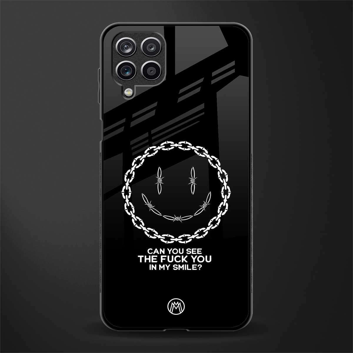 buzz off glass case for samsung galaxy m12 image