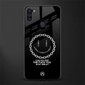 buzz off glass case for samsung galaxy m11 image