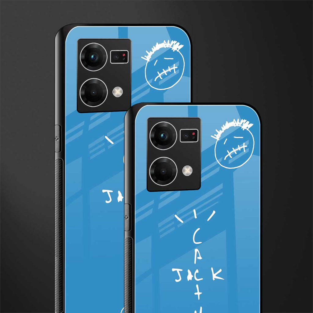 cactus jack back phone cover | glass case for oppo f21 pro 4g