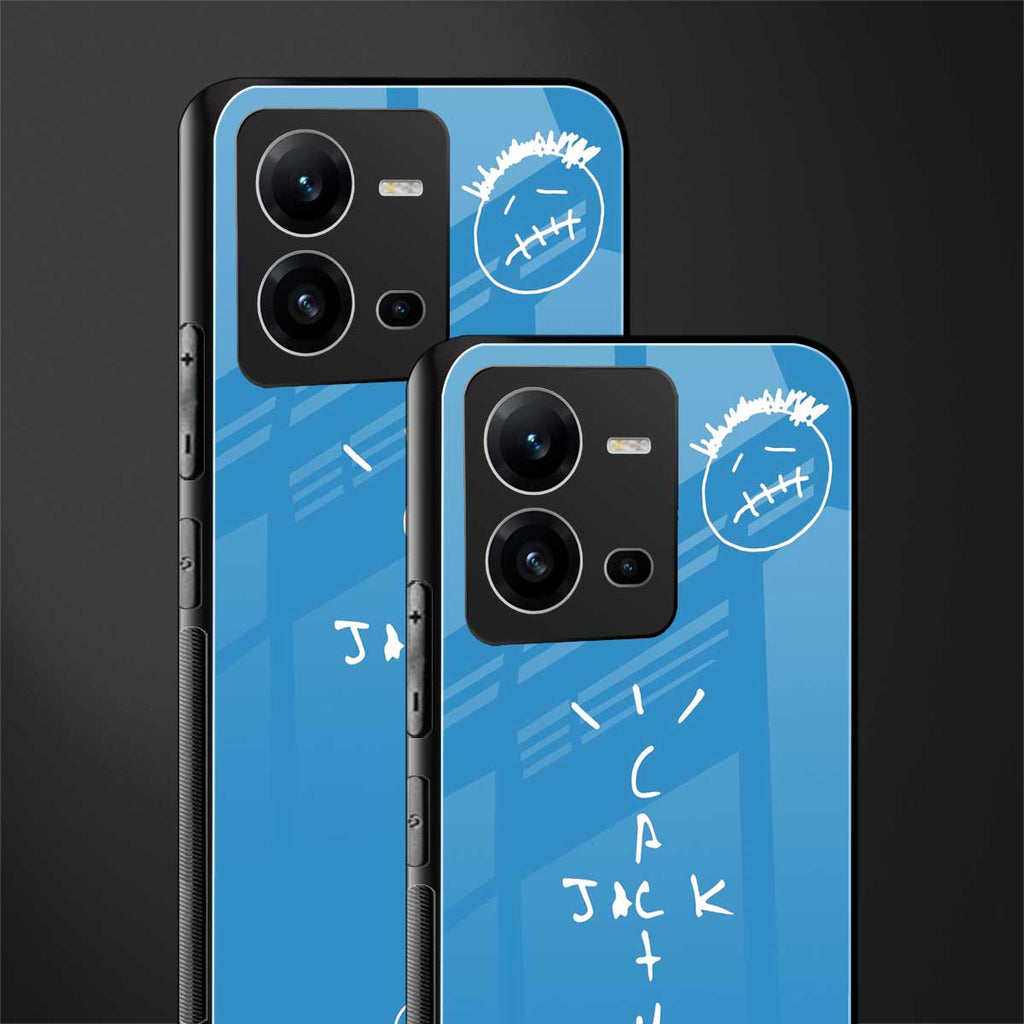cactus jack back phone cover | glass case for vivo v25-5g