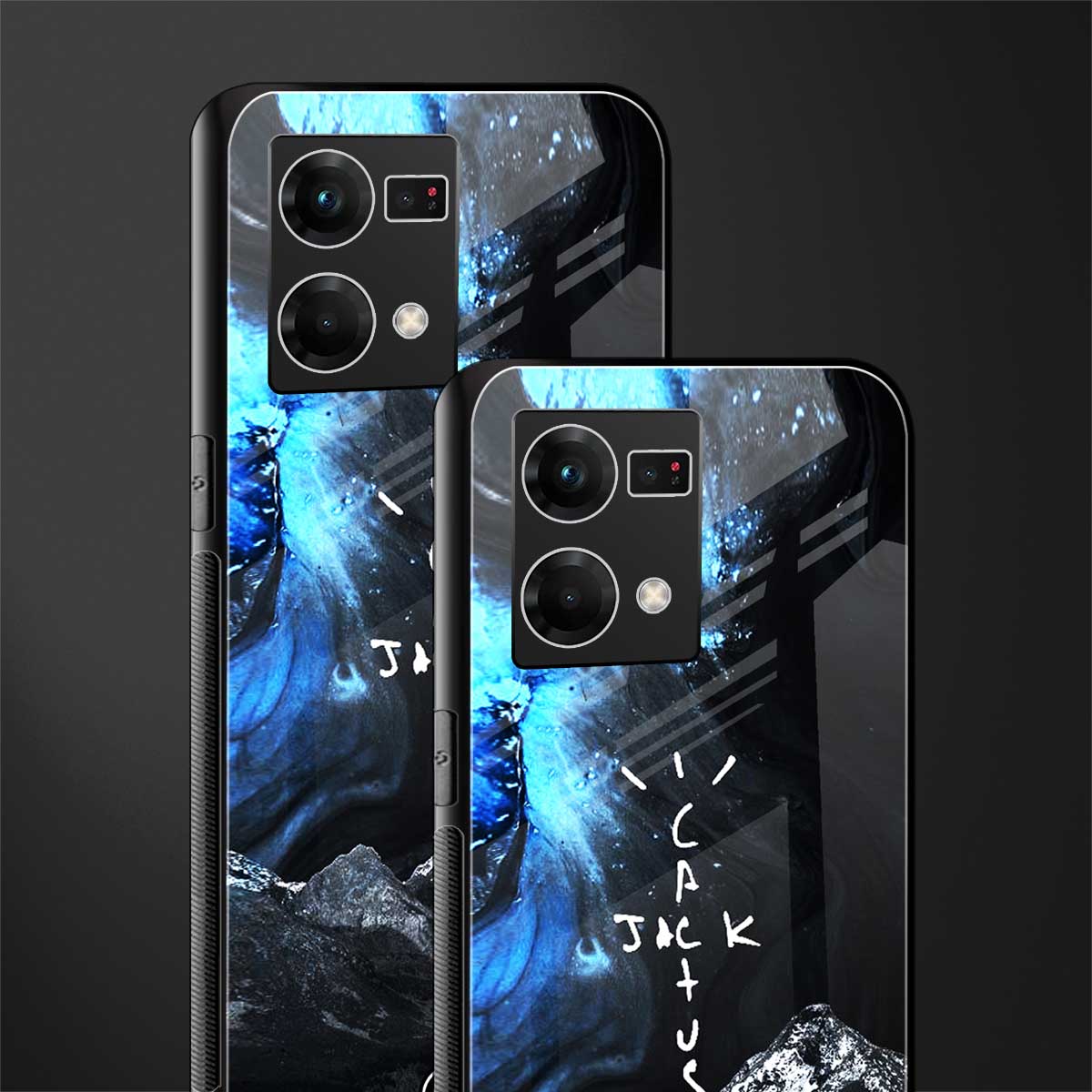 cactus jack travis scott back phone cover | glass case for oppo f21 pro 4g