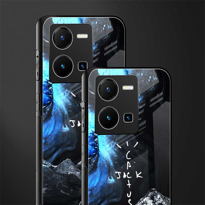 cactus jack travis scott back phone cover | glass case for vivo y35 4g