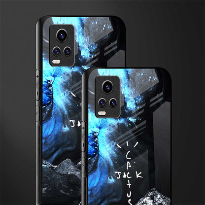 cactus jack travis scott back phone cover | glass case for vivo v21e 4g