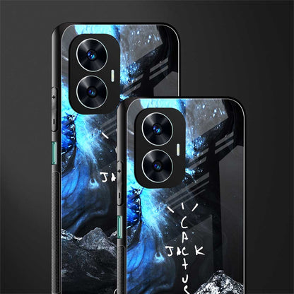 cactus jack travis scott back phone cover | glass case for realme c55
