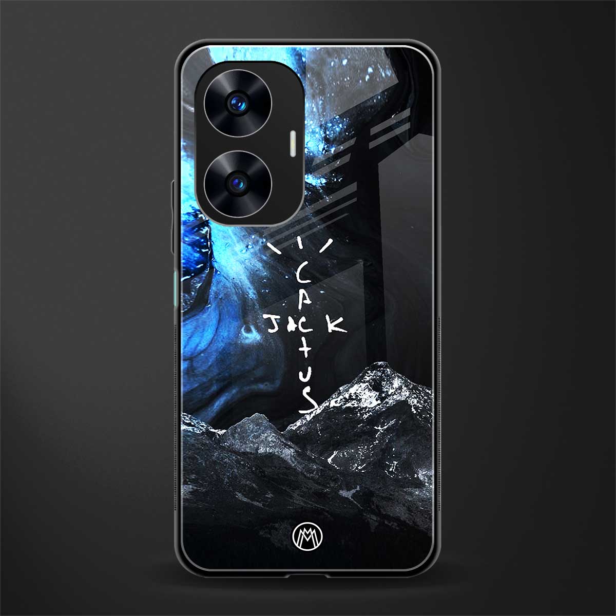 cactus jack travis scott back phone cover | glass case for realme c55