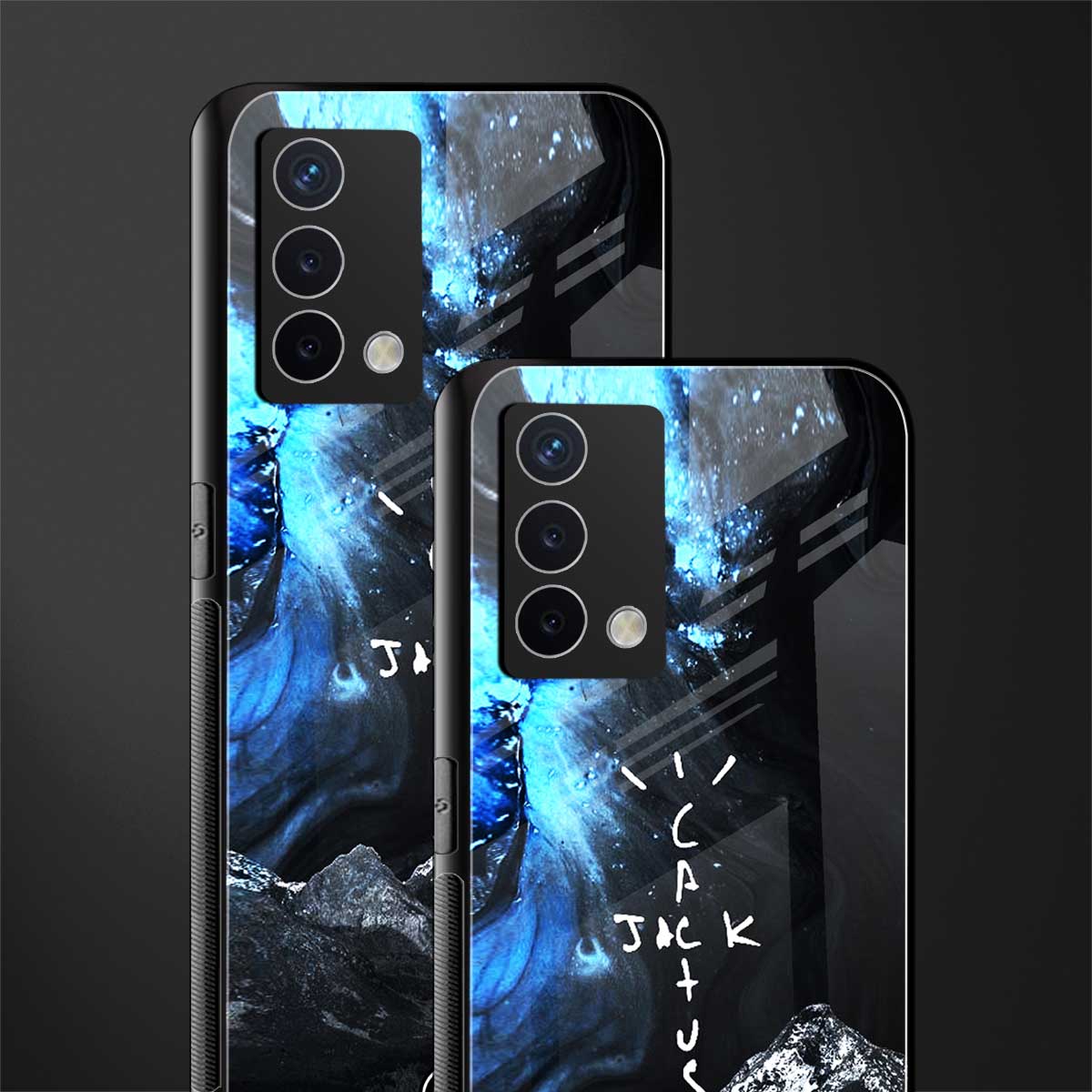 cactus jack travis scott back phone cover | glass case for oppo a74 4g