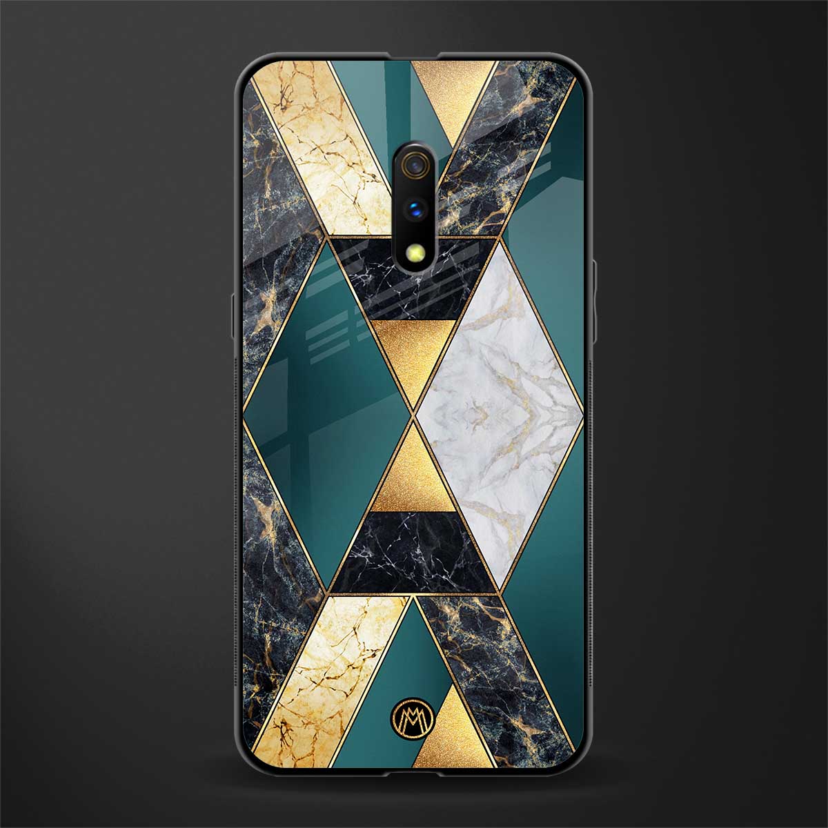 cadmium gold marble glass case for oppo k3 image