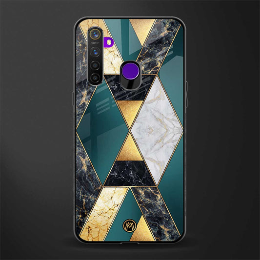 cadmium gold marble glass case for realme 5s image