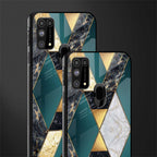 cadmium gold marble glass case for samsung galaxy f41 image-2
