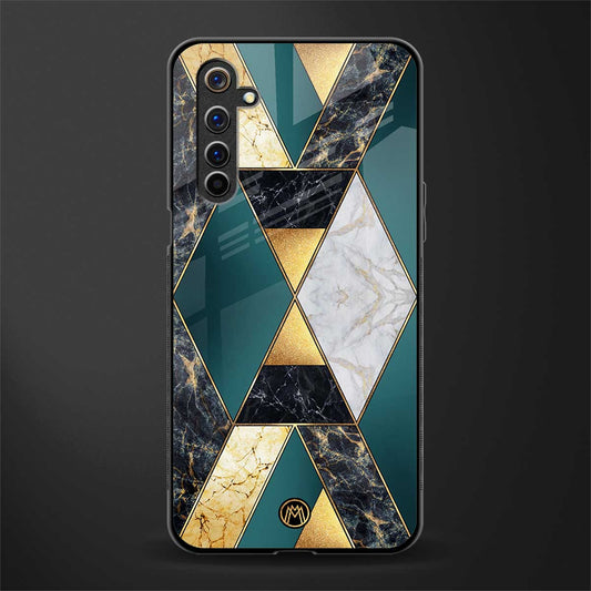 cadmium gold marble glass case for realme 6 pro image