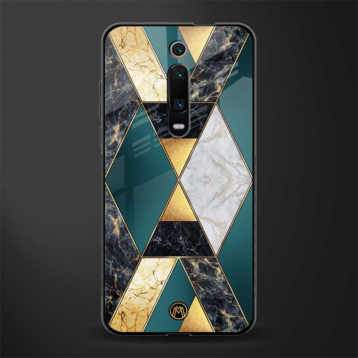 cadmium gold marble glass case for redmi k20 image