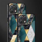 cadmium gold marble glass case for mi 11 lite image-2