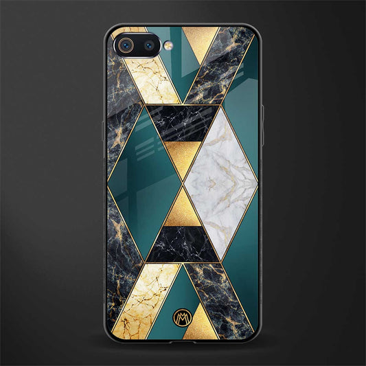 cadmium gold marble glass case for realme c2 image