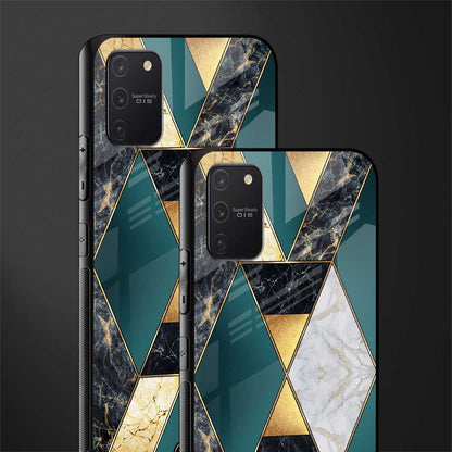cadmium gold marble glass case for samsung galaxy a91 image-2