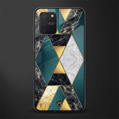 cadmium gold marble glass case for samsung galaxy s10 lite image
