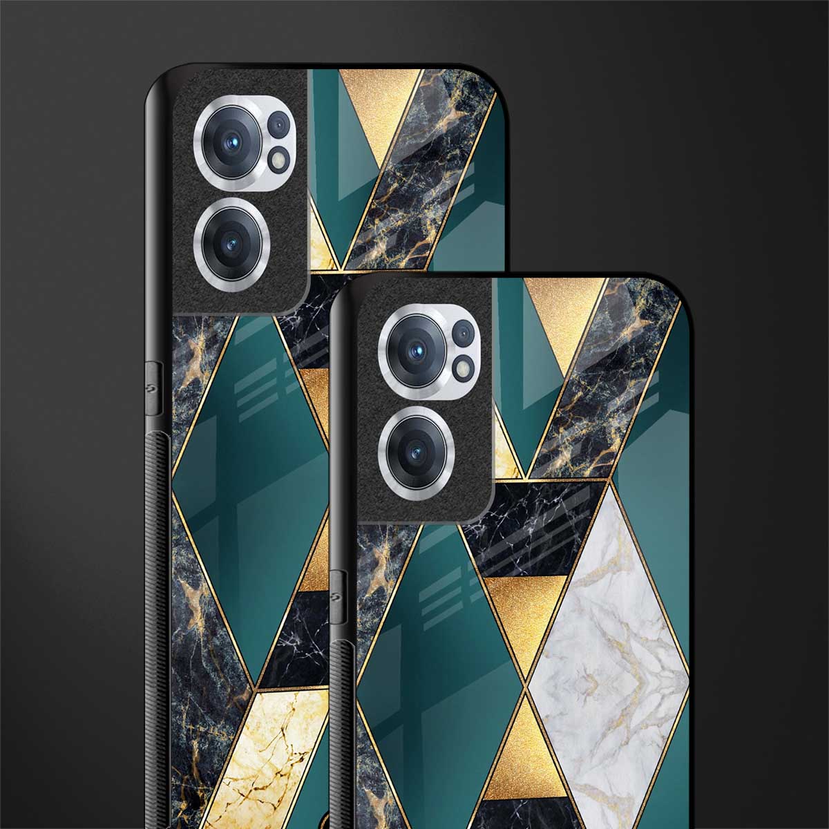 cadmium gold marble glass case for oneplus nord ce 2 5g image-2