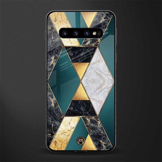 cadmium gold marble glass case for samsung galaxy s10 image