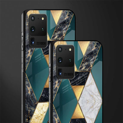 cadmium gold marble glass case for samsung galaxy s20 ultra image-2