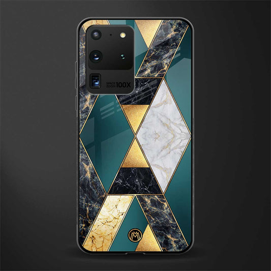 cadmium gold marble glass case for samsung galaxy s20 ultra image