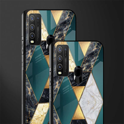 cadmium gold marble glass case for vivo y50 image-2