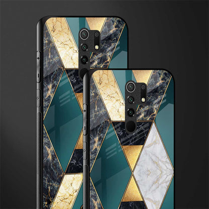 cadmium gold marble glass case for poco m2 image-2
