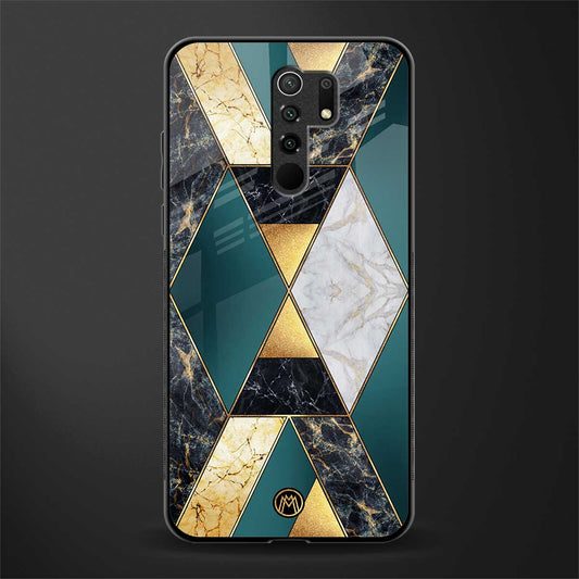 cadmium gold marble glass case for poco m2 image