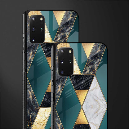 cadmium gold marble glass case for samsung galaxy s20 plus image-2