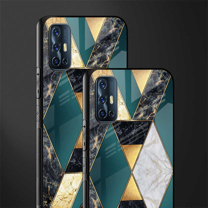 cadmium gold marble glass case for vivo v17 image-2