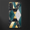 cadmium gold marble glass case for oppo reno 4 pro image