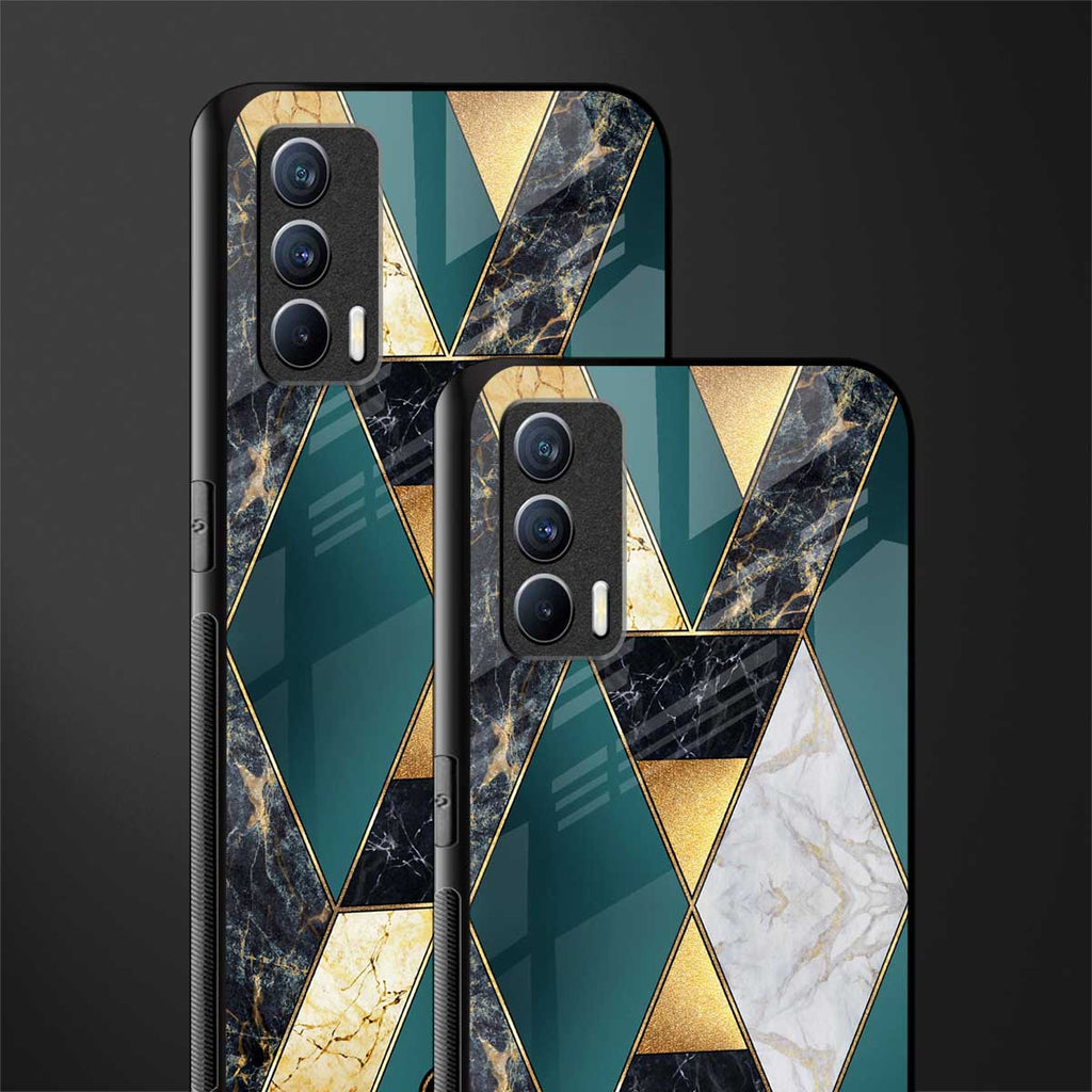 cadmium gold marble glass case for realme x7 image-2
