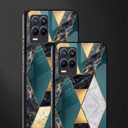 cadmium gold marble glass case for realme 8 4g image-2