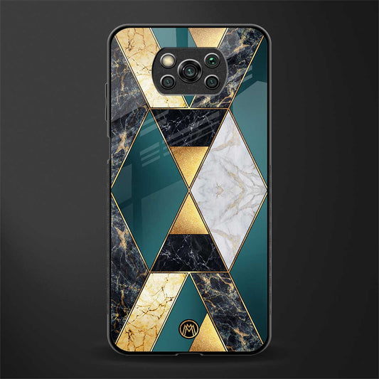 cadmium gold marble glass case for poco x3 pro image