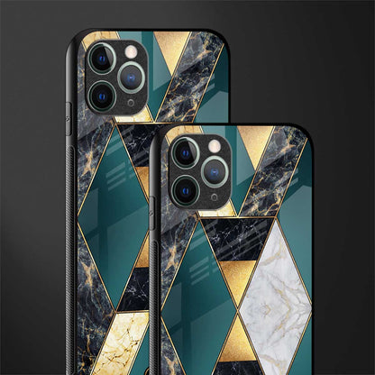 cadmium gold marble glass case for iphone 11 pro image-2